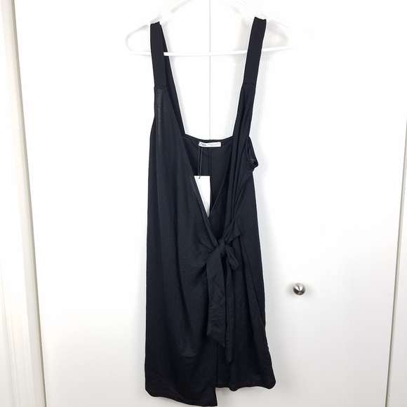Zara black wrap Romper size medium new with tags - Picture 2 of 8